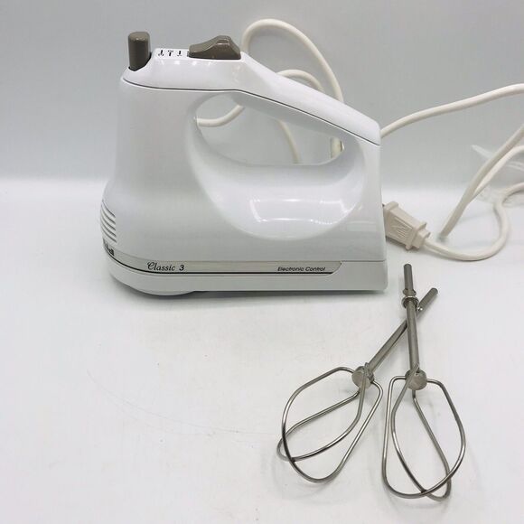 KitchenAid Classic Hand Mixer 3 Speed KHM3WH White Version Tested Working - Picture 2 of 8